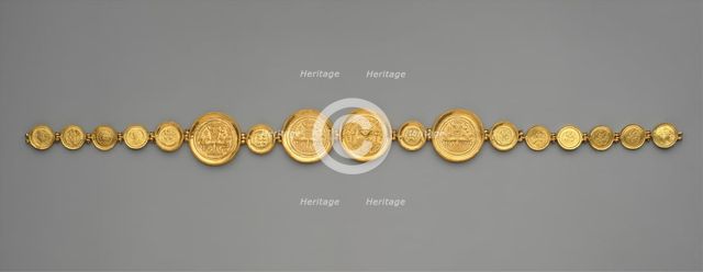 Girdle with Coins and Medallions, Byzantine, ca. 583, reassembled after discovery. Creator: Unknown.