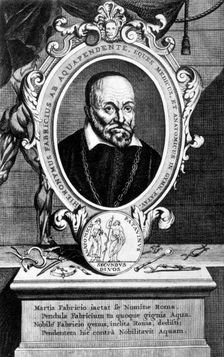 Girolamo Fabrici, Italian anatomist and surgeon, 17th century. Creator: Unknown
