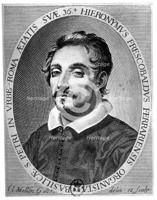 Girolamo Frescobaldi (1583 - 1643) was a musician from Ferrara. Artist: Claude Mellan