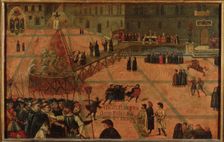 Girolamo Savonarola's execution on the Piazza della Signoria in Florence in 1498, 17th century