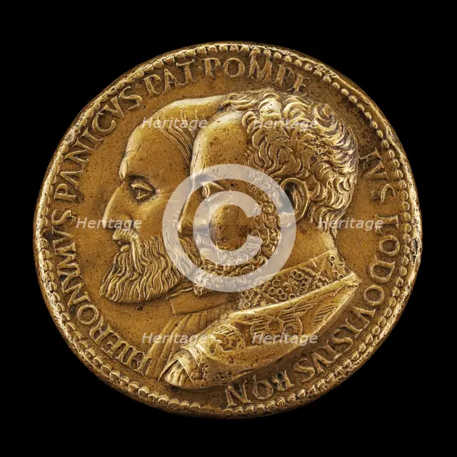 Girolamo Panico, died 1558, and Pompeo Ludovisi, died 1565 [obverse]. Creator: Giovanni da Cavino.