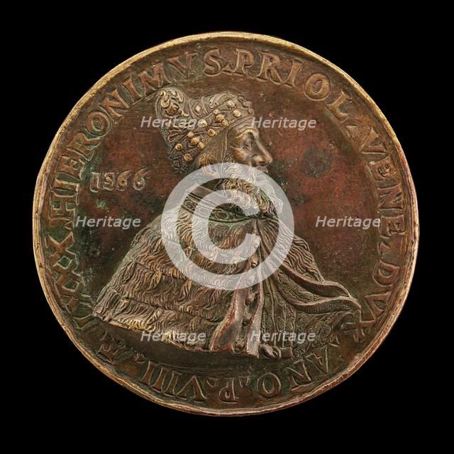 Girolamo Priuli, 1486-1567, Doge of Venice 1559 [obverse], 1566. Creator: Unknown.