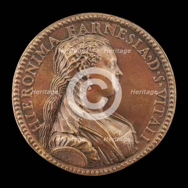 Girolama Farnese, Daughter of Galeazzo Farnese, Wife of Alfonso San Vitale, Widowed 1560, 1556. Creator: Pastorino Pastorini.