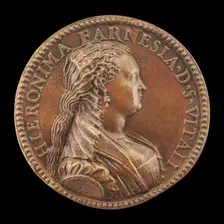 Girolama Farnese, Daughter of Galeazzo Farnese, Wife of Alfonso San Vitale, Widowed 1560, 1556. Creator: Pastorino Pastorini