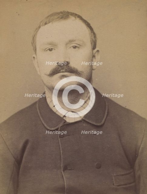 Giroux. Hippolyte. 34 ans, né à Montreuil les Mines (Saone & Loire). Mécanicien. Anarchist..., 1894. Creator: Alphonse Bertillon.