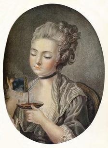 Girl Taking Coffee c1774. Artist: Louis Marin Bonnet