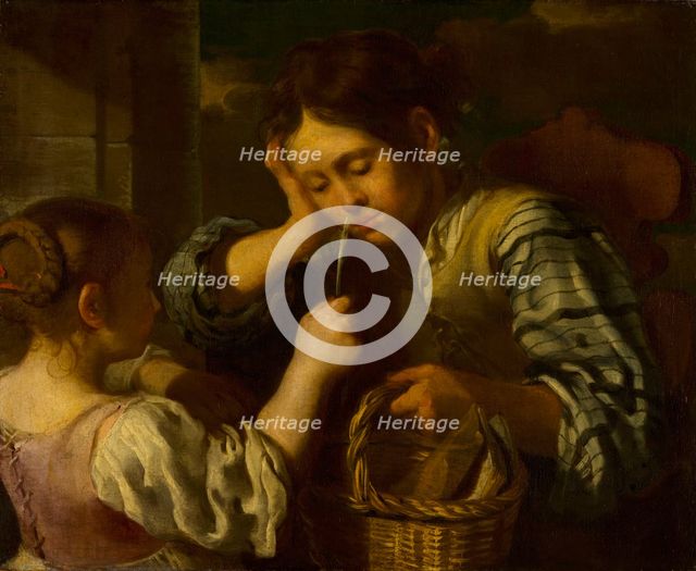 Girl Teasing a Boy. Creator: Bernhard Keil.
