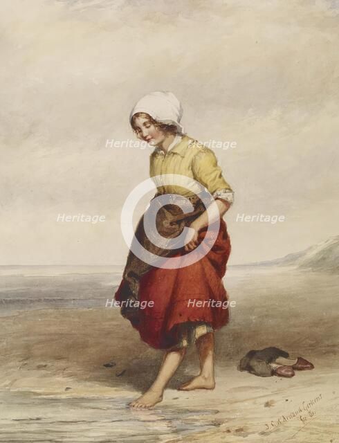 Girl Wading, 1861. Creator: Johannes Christiaan d'Arnaud Gerkens.