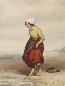 Girl Wading, 1861. Creator: Johannes Christiaan d'Arnaud Gerkens