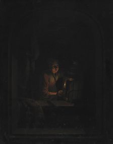 Girl with a Candle, 1628-1775. Creator: Unknown