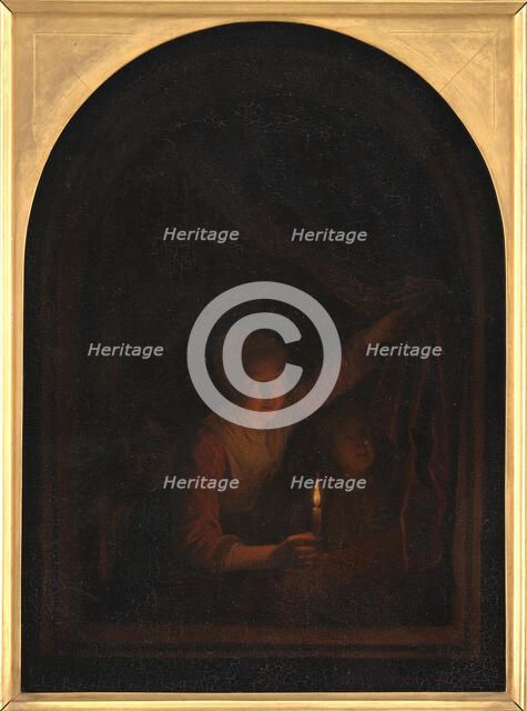 Girl with a Candle, 1657-1658. Creator: Gerrit Dou.