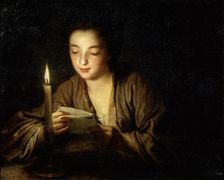 Girl with a Candle late 17th or early 18th century. Artist: Jean-Baptiste Santerre
