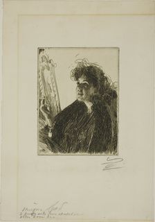 Girl with a Cigarette I, 1891. Creator: Anders Leonard Zorn
