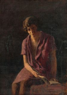 Girl with a Book, 1920-1930. Creator: Armin Glatter