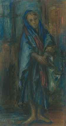 Girl with a backpack. Creator: Teodor Tekel