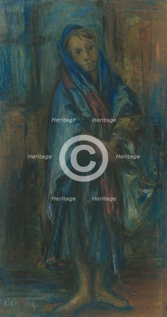 Girl with a backpack. Creator: Teodor Tekel.