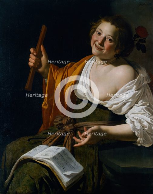 Girl with a flute, c.1630. Artist: Bijlert (Bylert), Jan, van (1598-1671)