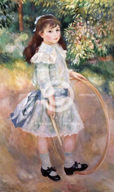  'Girl with a hoop', 1885, by Auguste Renoir.