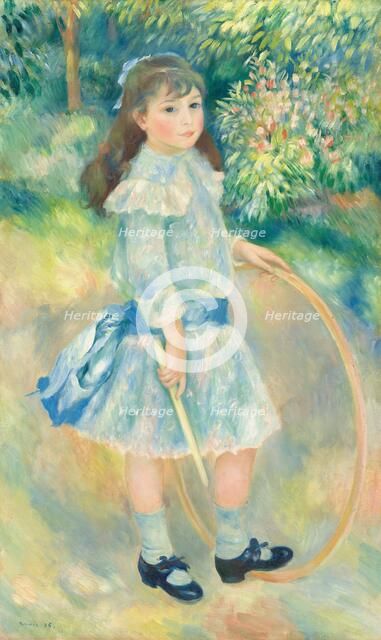 Girl with a Hoop, 1885. Creator: Pierre-Auguste Renoir.