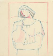 Girl with a jug, 1932-1936. Creator: Mikulas Galanda
