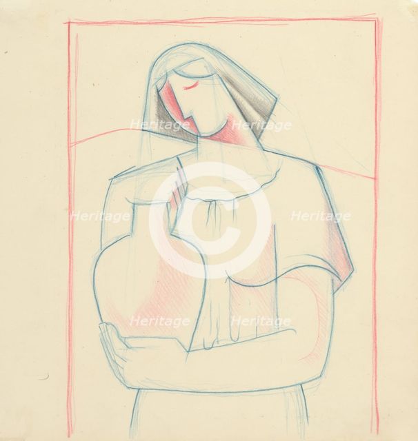 Girl with a jug, 1932-1936. Creator: Mikulas Galanda.