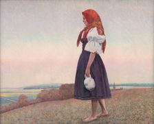 Girl with a jug, c1920-1929. Creator: Ivan Zabota