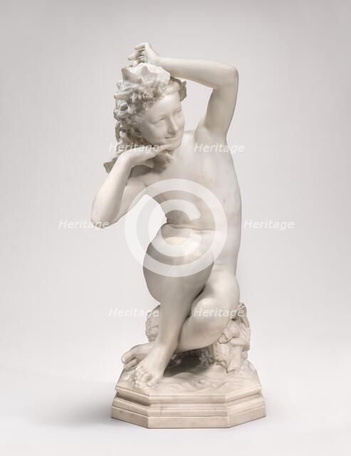 Girl with a Shell (Jeune fille à la coquille), 1863-1867. Creator: Jean-Baptiste Carpeaux.