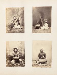 Girl with a Sitar, 1850s. Creator: Unknown