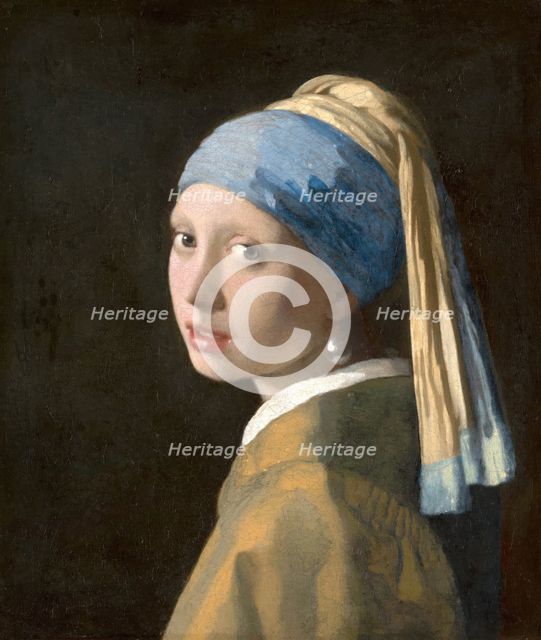 Girl with a Pearl Earring, 1665. Creator: Jan Vermeer.