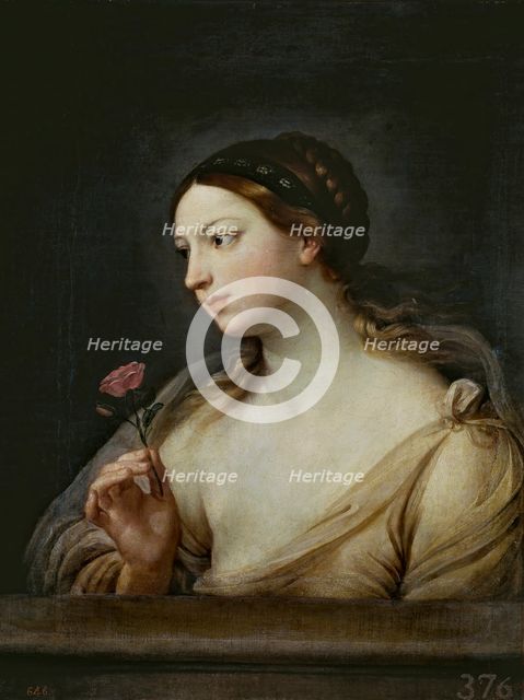Girl with a Rose, between 1629 and 1630. Creator: Guido Reni.