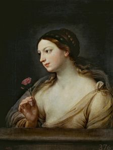Girl with a Rose, between 1629 and 1630. Creator: Guido Reni