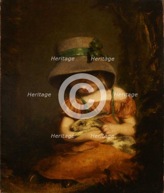 Girl with a Rabbit, c1800. Creator: John Hoppner.