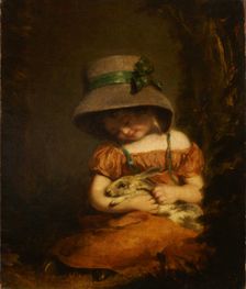 Girl with a Rabbit, c1800. Creator: John Hoppner