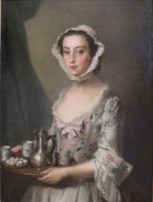 Girl with a Tray, 1744. Creator: Philippe Mercier