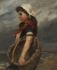 Girl with Basket, ca. 1888. Creator: Alice Pike Barney