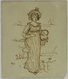 Girl with Basket, n.d. Creator: Catherine Greenaway