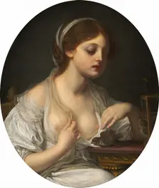 Girl with Birds, c. 1780/1782. Creator: Anon