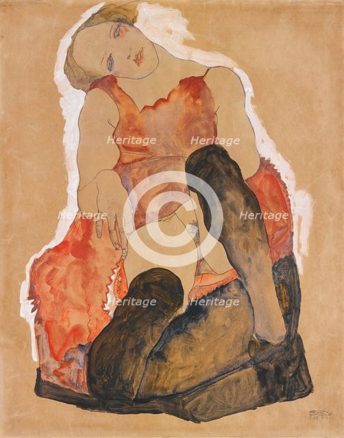 Girl with black stockings, 1911.