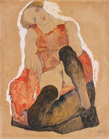 Girl with black stockings, 1911