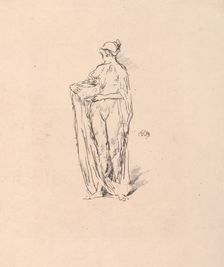 Girl with Bowl, 1895. Creator: James McNeill Whistler (American, 1834-1903)