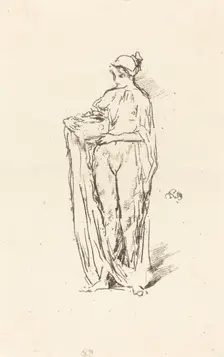 Girl with Bowl, 1895. Creator: James Abbott McNeill Whistler