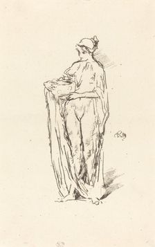 Girl with Bowl, 1895. Creator: James Abbott McNeill Whistler