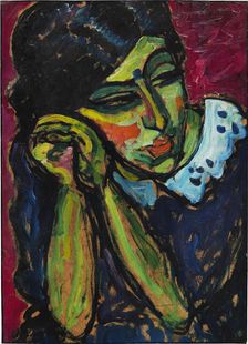 Girl With Braid , 1910. Creator: Javlensky, Alexei, von (1864-1941)