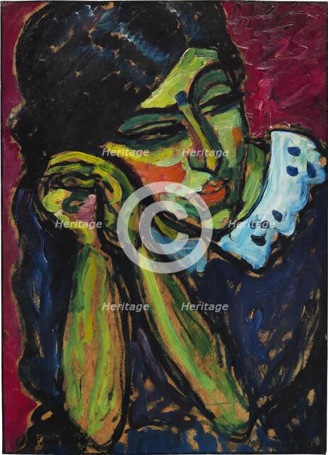 Girl With Braid , 1910. Creator: Javlensky, Alexei, von (1864-1941).