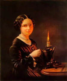 Girl with Candle 1840s, (1965). Creator: Vasily Tropinin