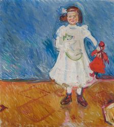 Girl with Doll, 1905. Creator: Munch, Edvard (1863-1944)