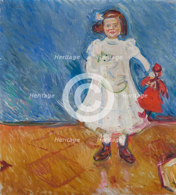 Girl with Doll, 1905. Creator: Munch, Edvard (1863-1944).
