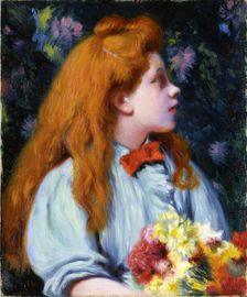 Girl with flowers