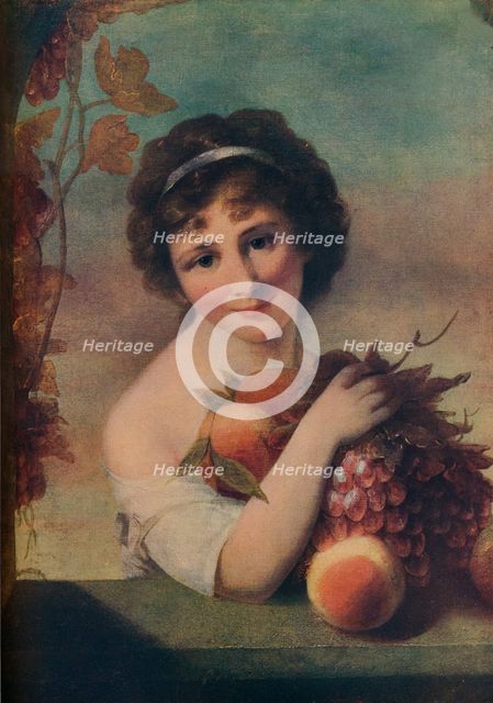 'Girl With Fruit', c1780, (1910). Artist: Matthew William Peters.