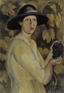 Girl with Grapes, 1921. Creator: Yrjö Aleksander Ollila